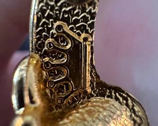 Neiman Marcus Crystal Candle Holders with Gold Tone Stand