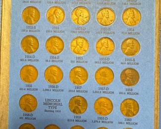Collection of Lincoln Wheat Pennies (1941-1960)