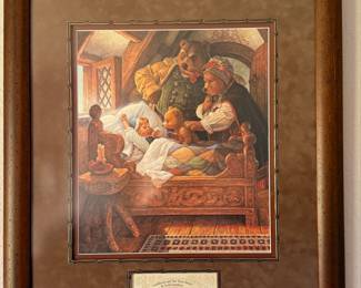 Goldilocks and The Three Bears by Scott Gustafson Framed Print