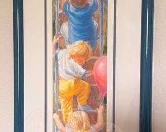 Children Climbing Art Print by Corinne Hartley