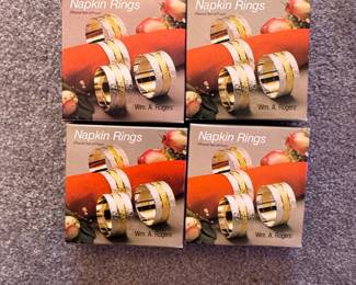 Wm. A. Rogers Silverplated Napkin Rings (Set of 4, 4 Sets Total)