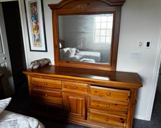 Broyhill "Fontana" Solid Pine Dresser with Mirror