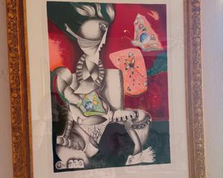 Surrealist Figure with Butterfly Artwork