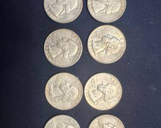 1962 Washington Quarters (8 coins)