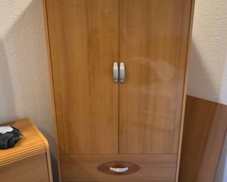 Hodedah Two-Door Armoire with Two Drawers