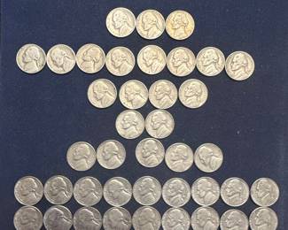 Collection of Jefferson Nickel Coins