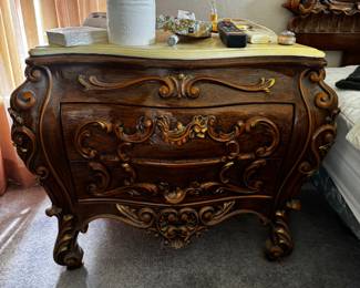 Louis XV Style Bombe Nightstand