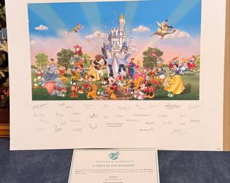 Disney "A Party in the Kingdom" Limited Edition Lithograph
