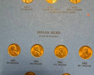 Collection of 38 United States Pennies (1857-1974)