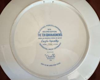 Goebel "The Ten Commandments" Limited Edition Collector Plate by Lazlo Ispanky