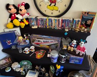Disney VHS Collection and Monorail Memorabilia