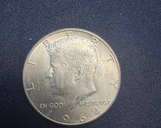 1964 Kennedy Half Dollar Coin - 90% Silver