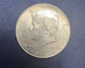 1964 Kennedy Half Dollar Coin (90% Silver)