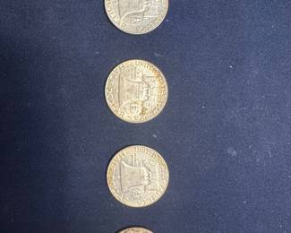 1963 Benjamin Franklin Half Dollar Coins (4)
