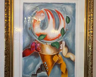 Alexandra Nechita "Brave in the Attempt" Mixed Media Artwork