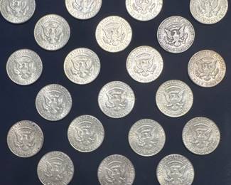 1964 Kennedy Half Dollar Coins (21 total)