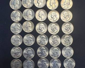 1964 Washington Quarters - 40 Coins
