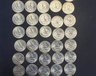 1964 Washington Quarters - 40 Coins