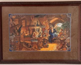 Scott Gustafson "Merlin and Arthur" Framed Print