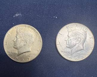 1967 Kennedy Half Dollar Coins (2)