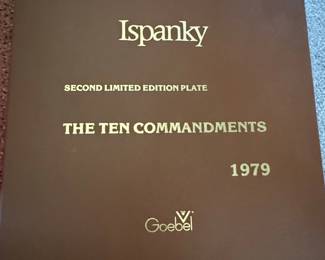Goebel "The Ten Commandments" Limited Edition Collector Plate by Lazlo Ispanky