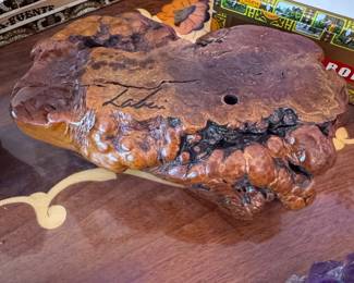 Redwood Burl Sculpture with Signature