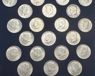 1964 Kennedy Half Dollar Coins (21 total)