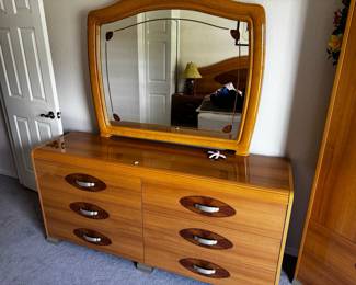 Art Deco Waterfall Dresser with Mirror
