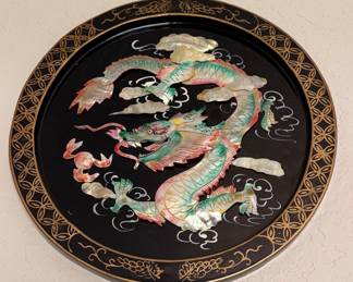 Mother of Pearl Dragon Wall Plaque