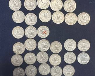 US Silver Quarters Mixed Years 1952-1959