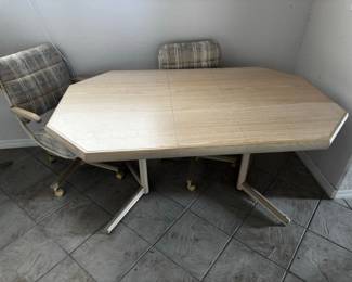 Chromcraft Octagonal Dining Table with Chairs