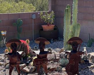 Mariachi Band Metal Sculptures