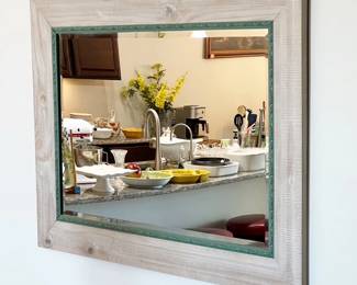 Wood/Metal Trim Framed Mirror 45" x 33"