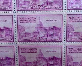 Vintage postage stamps full sheet