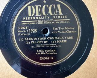 Decca 78 Record Back in your own backyard