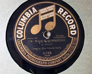 Columbia 78 record I'm wait wait waiting