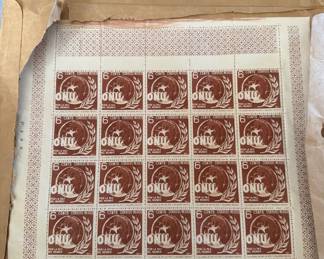 Vintage postage stamps full sheet