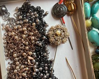 Costume Jewelry and Mirian Haskell Stick Pin