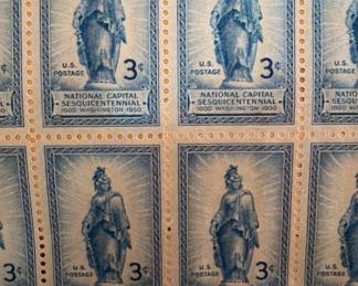 Vintage Postage STamps full sheet