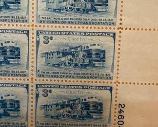 Vintage postage stamps full sheet