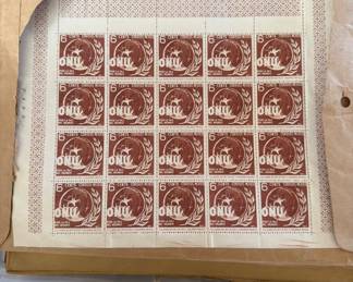 intage postage stamps full sheet