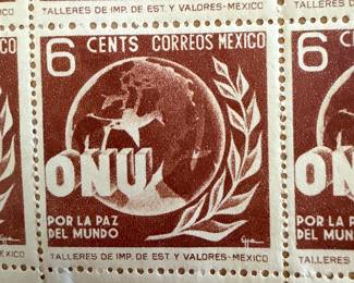 Vintage postage stamps full sheet