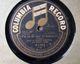 Columbia 78 record I'm on my way to Mandalay