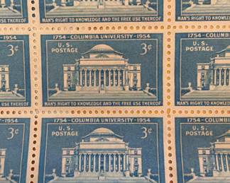 Vintage postage stamps full sheet