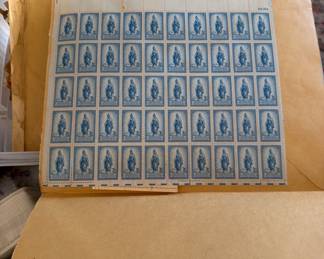 Vintage Postage stamps full sheet
