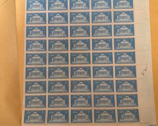 Vintage postage stamps full sheet
