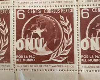 Vintage postage stamps full sheet