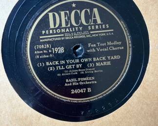 Decca 78 Record Back in your own backyard