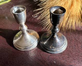 Sterling weighted and reinforced candlesticks