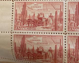 Vintage postage stamps full sheet